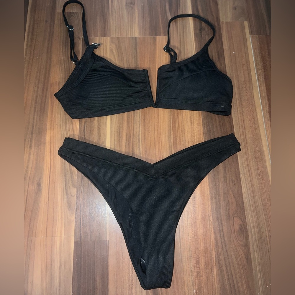 Shein, black two piece bikini, never worn, fits like a small